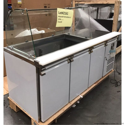 2NDs: FED-X Three Door Salad Prep Fridge with Curve Glass Top - XTHP3100SALGC-NSW2161