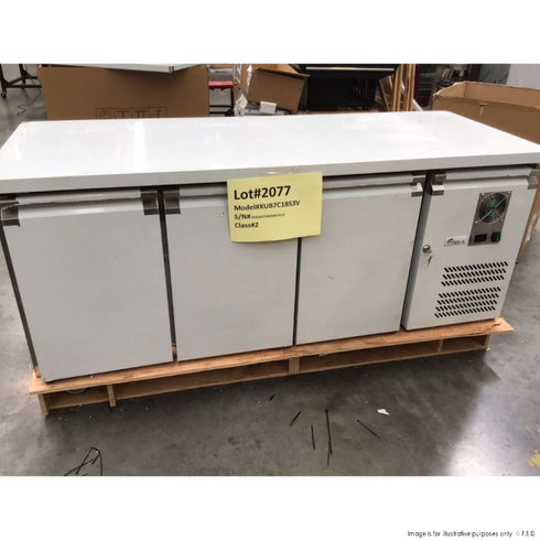 2NDs: FED-X S/S Three Door Bench Fridge - XUB7C18S3V-NSW2077