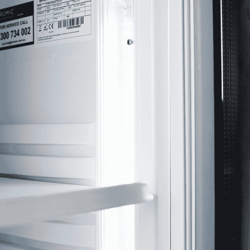 Bromic LED Curved Glass Door 380L Upright Display Chiller with Lightbox - GM0400LC NR