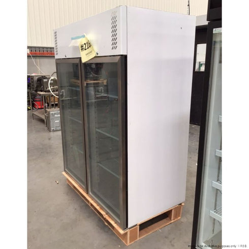 2NDs: FED-X S/S Two Full Glass Door Upright Freezer - XURF1410G2V-NSW2162