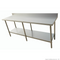FED S 304 Stainless Steel Table with Splashback - 2400-6-WBB