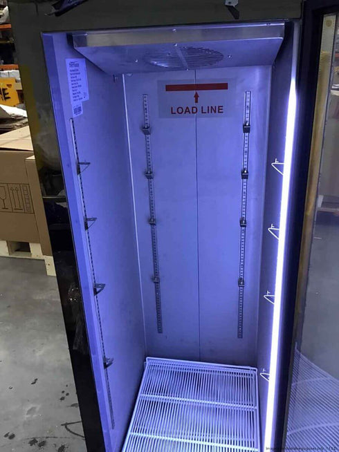 2NDs: Single Glass Door Upright Fridge Black Stainless Steel - SUCG500B-NSW1184
