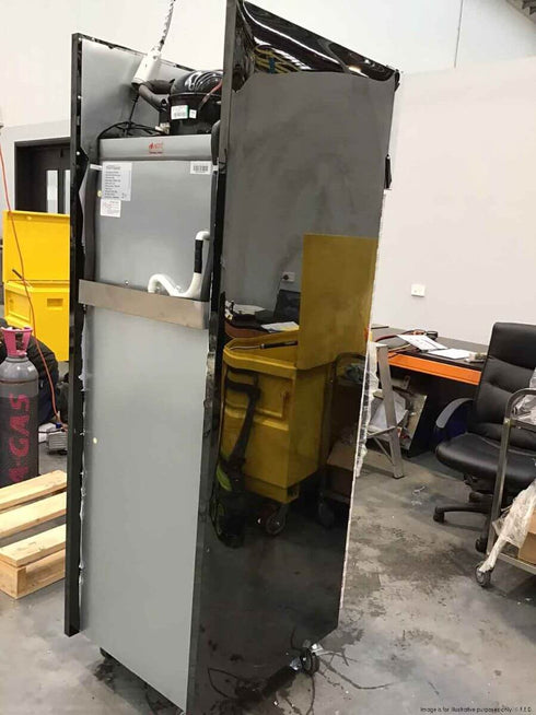 2NDs: Single Glass Door Upright Fridge Black Stainless Steel - SUCG500B-NSW1184