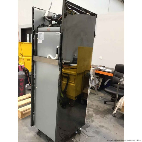 2NDs: Single Glass Door Upright Fridge Black Stainless Steel - SUCG500B