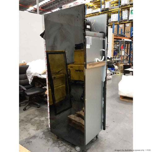 2NDs: Single Glass Door Upright Fridge Black Stainless Steel - SUCG500B