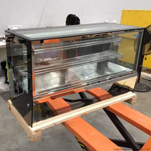 2NDs: Counter top square 2 Shelves Glass cold food display - GN-1200RT-NSW2160