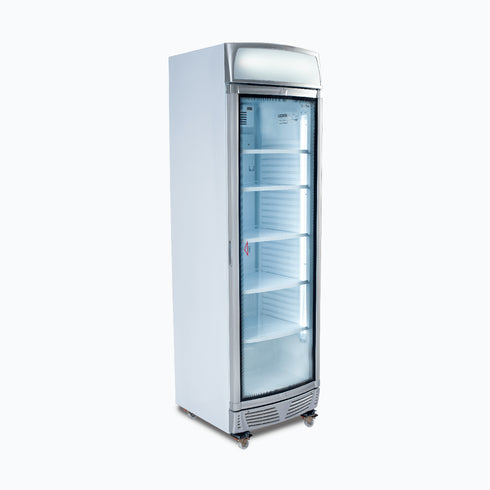 Bromic LED Curved Glass Door 380L Upright Display Chiller with Lightbox - GM0400LC NR