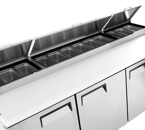 Atosa Pizza Prep Table 3 Door Refrigerator 804L - MPF8203