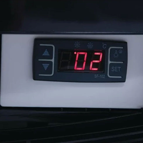 Polar C-Series Energy Efficient Curved Door Display Fridge Black 235Ltr CX573-A