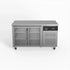 AG Two Door Commercial Glass Door Worktop / Under Bench Display Fridge 700mm Depth - GNX2100TNG
