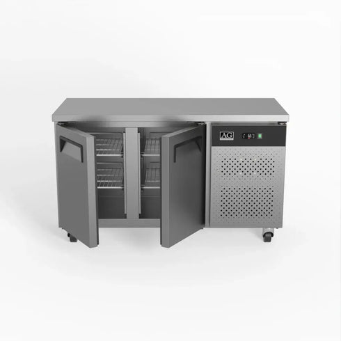 AG Two Door Commercial Worktop / Under Bench Fridge 600mm Depth - SLX2100TN