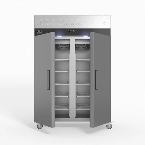 AG Upright Double Stainless Steel Door Fridge 1000L - GNX1000TN