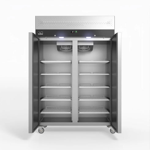 AG Upright Double Stainless Steel Door Fridge 1000L - GNX1000TN