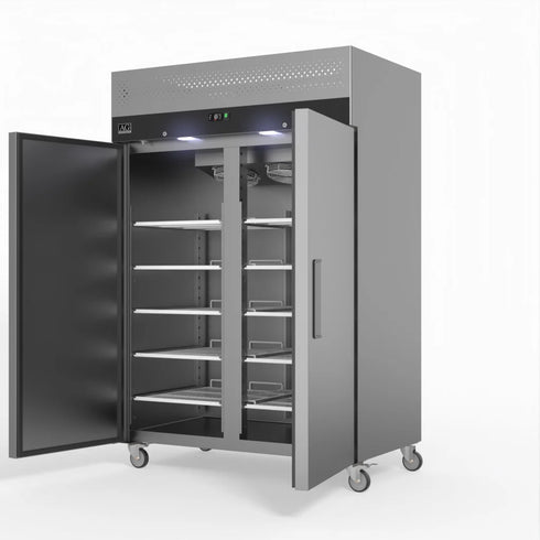 AG Upright Double Stainless Steel Door Fridge 1000L - GNX1000TN