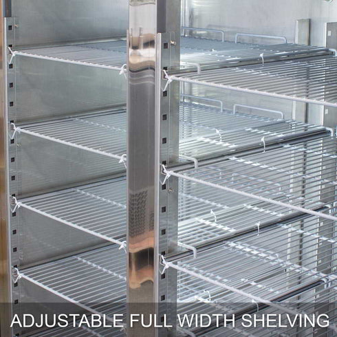 AG Upright Double Stainless Steel Door Fridge 1000L - GNX1000TN