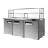 Atosa 3 Door Sandwich Bar With Glass Canopy 1846mm MSF8304G