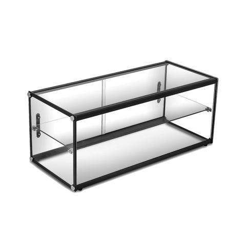 Exquisite Two Tiers Flat Glass Ambient Cake Display - CD120