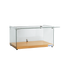 Exquisite One Tier Flat Glass Ambient Cake Display - Elegant Walnut - CD35-W