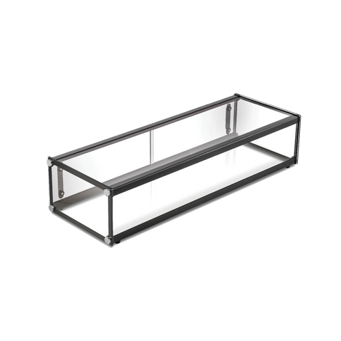 Exquisite Single Tier Flat Glass Ambient Cake Display - CD48