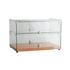 Exquisite Two Tiers Flat Glass Ambient Cake Display – Natural Oak - CD50-O