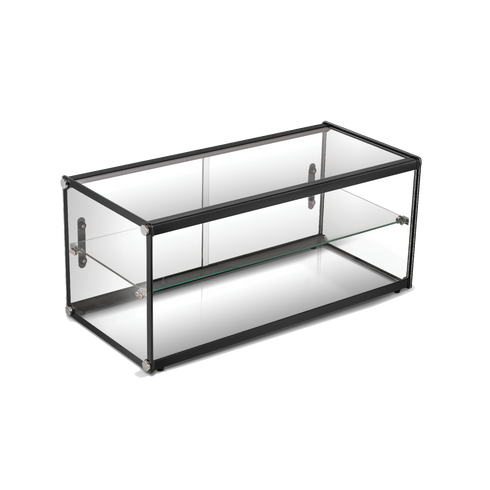Exquisite Two Tiers Flat Glass Ambient Cake Display - CD90