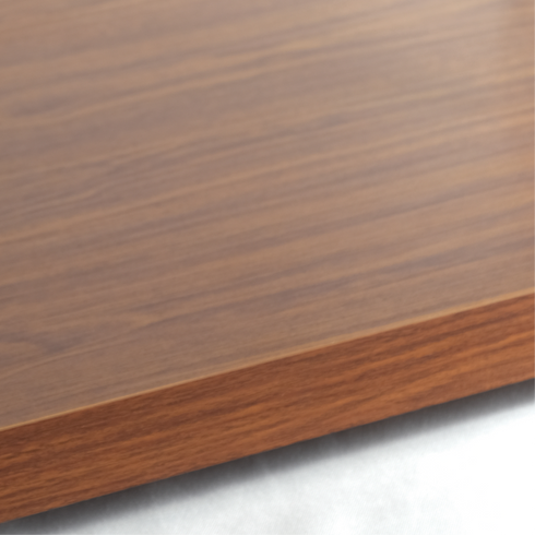 Exquisite Two Tiers Flat Glass Ambient Cake Display – Elegant Walnut - CD50-W