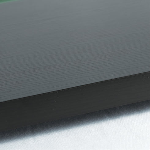 Exquisite One Tier Flat Glass Ambient Cake Display - Woodgrain Black - CD35-B