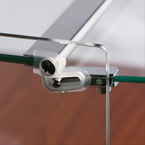 Exquisite One Tier Flat Glass Ambient Cake Display - Natural Oak - CD35-O