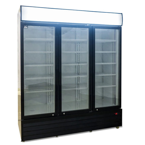 AG 1500L Triple Door Upright Display Fridge - Glass Door - CU1500TNG