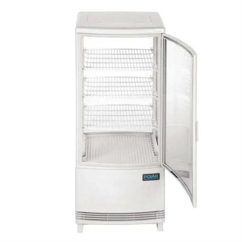 Polar C-Series Energy Efficient Curved Door Display Fridge White 86Ltr CX576-A