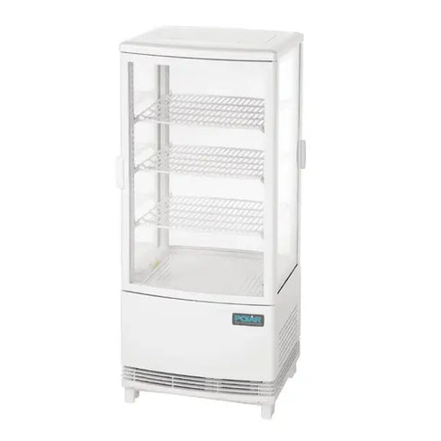 Polar C-Series Energy Efficient Curved Door Display Fridge White 86Ltr CX576-A