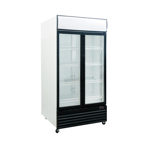 Exquisite Double Door Upright Display Fridge 1000 Litres - DC1000P