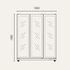 Exquisite Three Glass Doors Upright Display Fridge – Black - DC1100