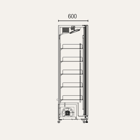 Exquisite Three Glass Doors Upright Display Fridge – Black - DC1100