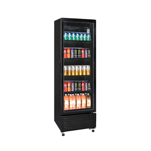 Exquisite One Glass Doors Upright Display Fridge – Black - DC150