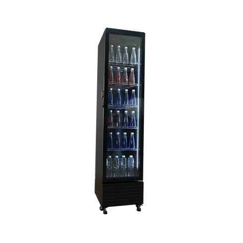 Exquisite One Glass Doors Upright Display Refrigerators – Black - DC230