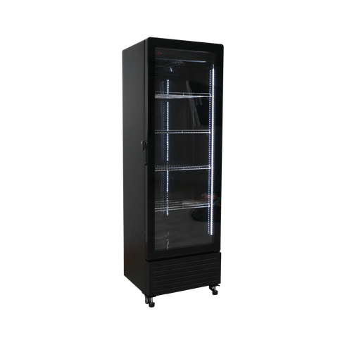 Exquisite One Glass Doors Upright Display Refrigerators – Black - DC360
