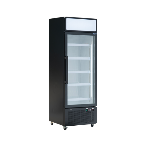 Exquisite One Glass Door Upright Display Refrigerators – Black - DC440PB