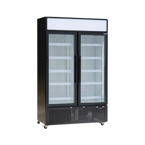 Exquisite Two Glass Door Upright Display Refrigerators 850L – Black - DC880PB