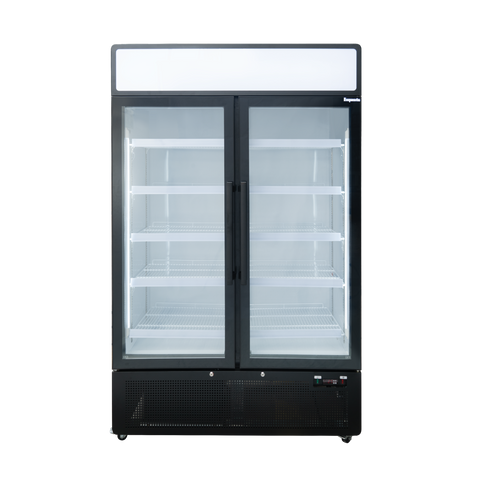 Exquisite Two Glass Door Upright Display Refrigerators 850L – Black - DC880PB