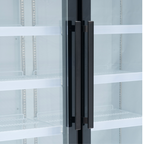 Exquisite Two Glass Door Upright Display Refrigerators 850L – Black - DC880PB