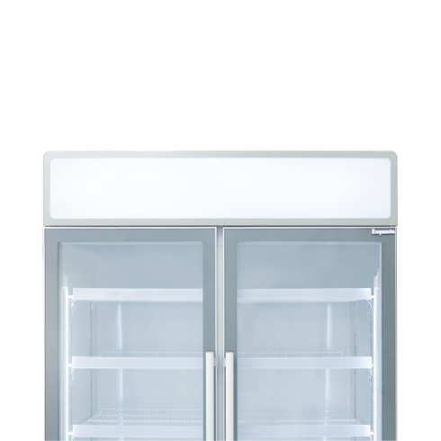 Exquisite Two Glass Door Upright Display Refrigerators – White - DC1010P