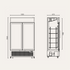 Exquisite Two Glass Door Upright Display Fridge 850L – White - DC880P