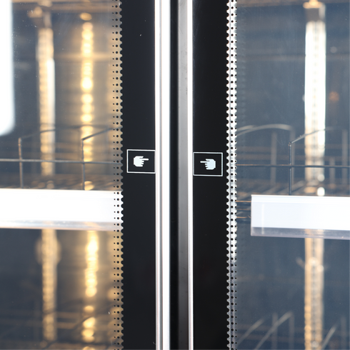 Exquisite Three Glass Doors Upright Display Fridge – Black - DC1100