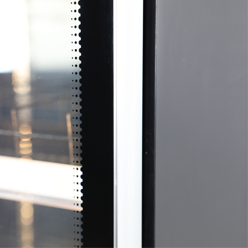 Exquisite One Glass Doors Upright Display Fridge – Black - DC410