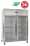 Exquisite Two Doors Stainless Steel Upright Chiller Glass Door - GSC1410G