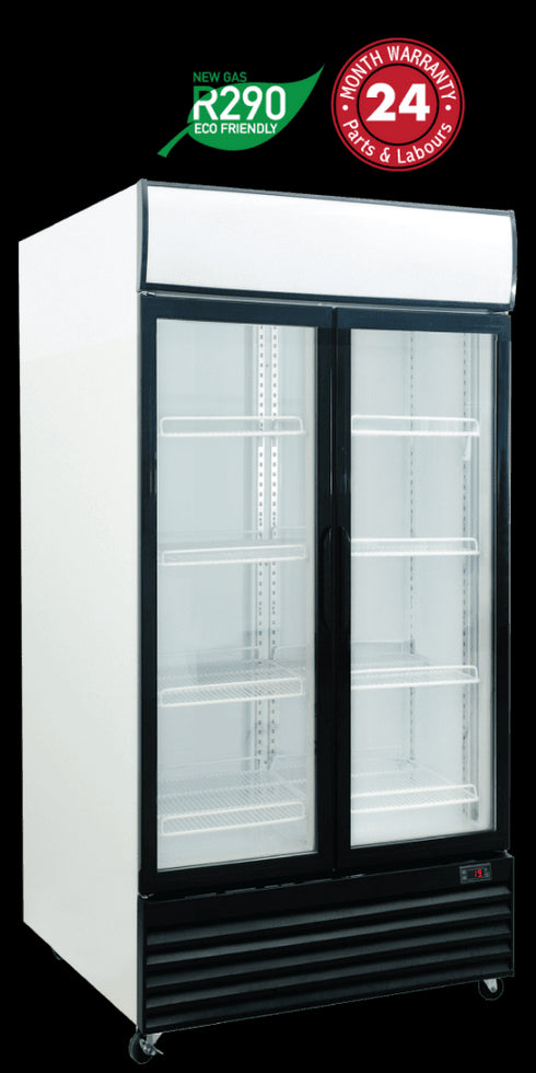 Exquisite Double Door Upright Display Fridge 1000 Litres - DC1000P