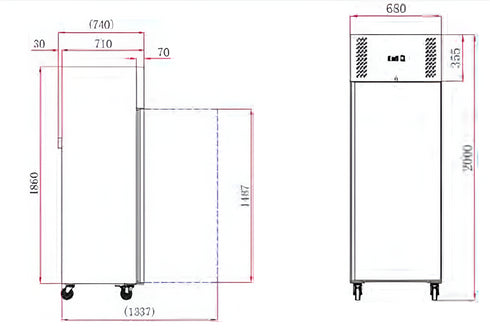 FED-X S/S Single Door Upright Freezer - XURF400SFV