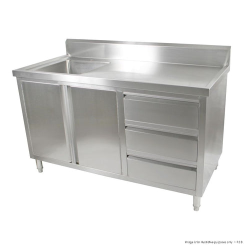 FED Cabinet with Left Sink SC-6-1500L-H
