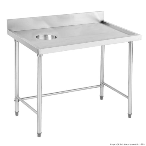 FED High Quality Stainless Steel Bench with Splashback SWCB-7-1200L